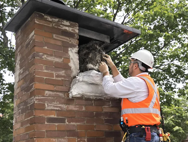 Humane removal of debris and animals by Jacksonville Chimney Sweep in Jacksonville, FL