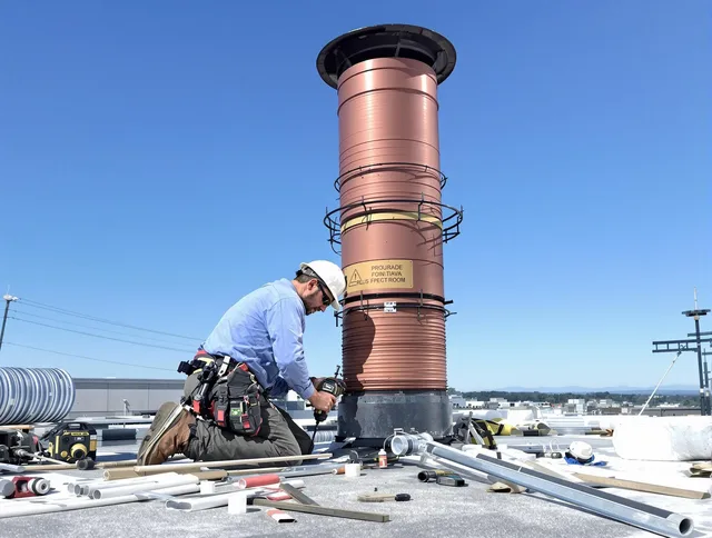 Installed chimney liner by Jacksonville Chimney Sweep in Jacksonville, FL