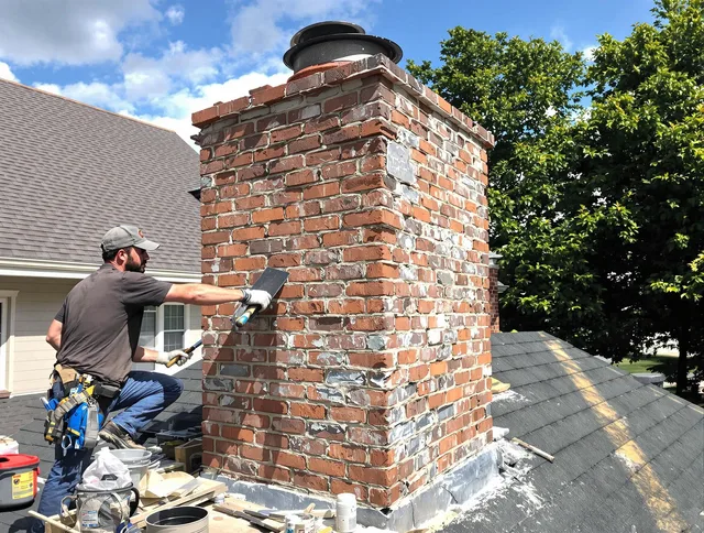 Completed chimney rebuild by Jacksonville Chimney Sweep in Jacksonville, FL