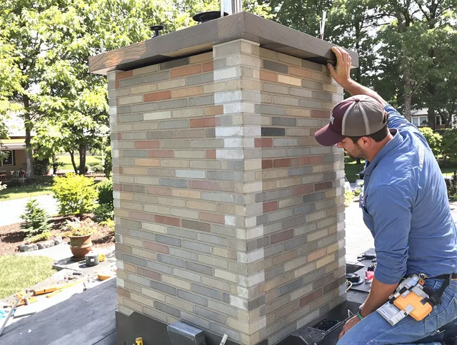 Jacksonville Chimney Sweep completing a modern chimney remodel in Jacksonville, FL