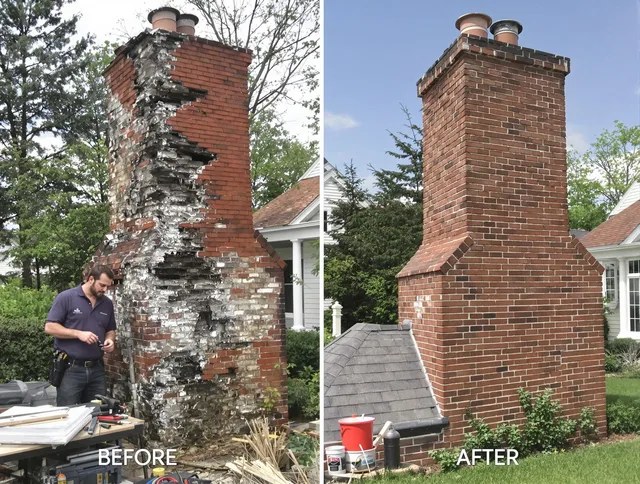 Jacksonville Chimney Sweep performing a full chimney restoration in Jacksonville, FL