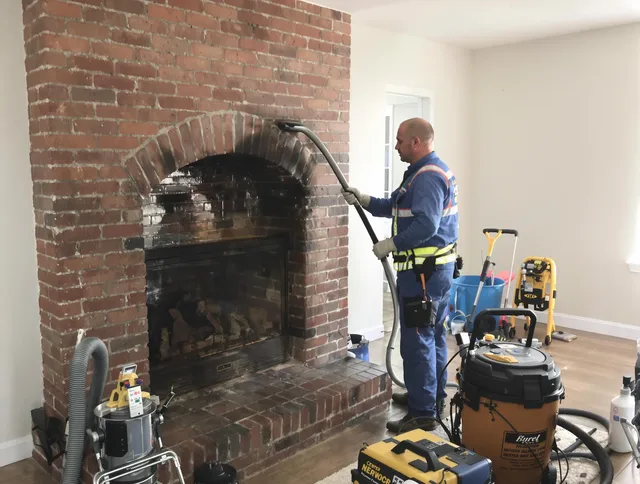 Jacksonville Chimney Sweep expert performing detailed chimney sweep in Jacksonville, FL