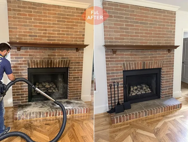 Jacksonville Chimney Sweep carefully sanitizing a fireplace in Jacksonville, FL