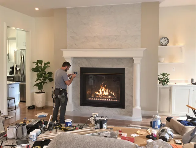 Newly installed fireplace by Jacksonville Chimney Sweep in Jacksonville, FL